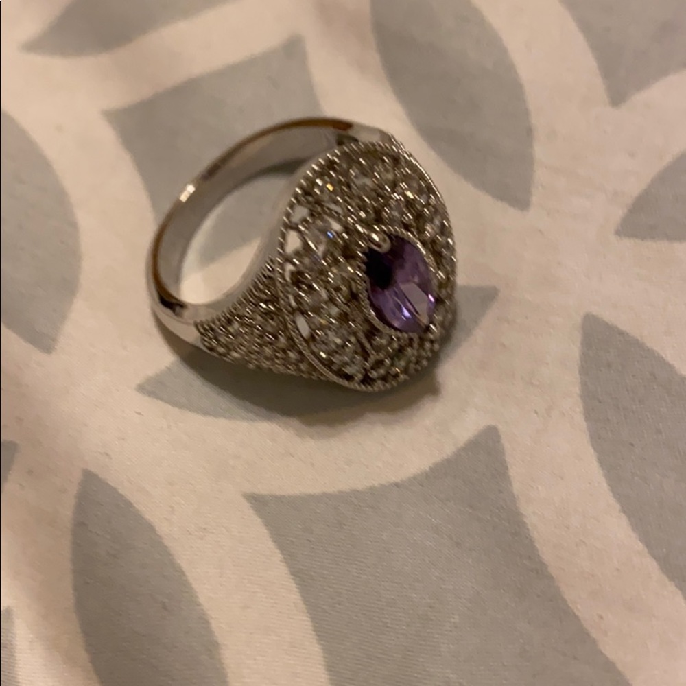 Purple Silver Ring - image 3